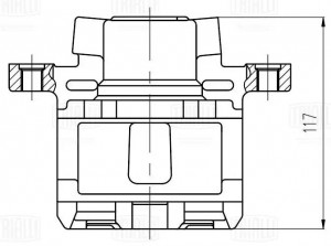 Суппорт тормозной задний левый d=35 мм CF 800349 TRIALLI