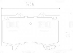 Колодки торм. для а/м Nissan Patrol (10-) диск. перед. (PF 2431) PF 2431 TRIALLI