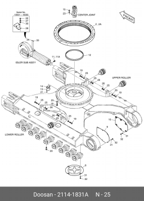 2114-1831A Шайба стопорная 21141831A DOOSAN