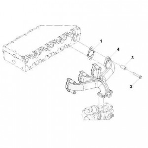 Коллектор выпускной дв.Cummins 3.8 (4990317) (Haffen) 0354 HAFFEN