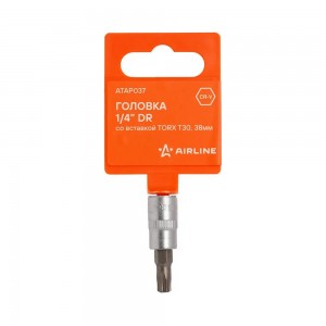 Головка 1/4 со вставкой TORX T30, L=38мм (ATAP037) ATAP037 AIRLINE