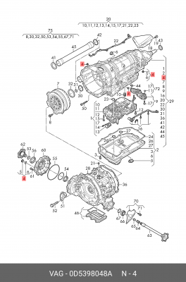 к-т резьб. пробок VAG 0D5398048A 0D5398048A VAG