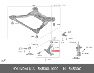 Опора шаровая HYUNDAI Tucson (15-),Sonata (19-) KIA K5 (20-) передняя нижняя лев 54530L1000 HYUNDAI KIA