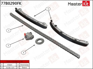Комплект цепи ГРМ FORD Mondeo IV 2.0T 10-11 TNBA 77B0290FK 77B0290FK MASTER KIT