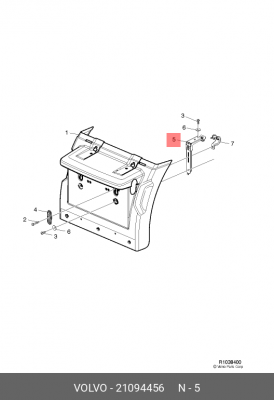 кронштейн! брызговика Volvo FH/FM 01> 21094456 VOLVO