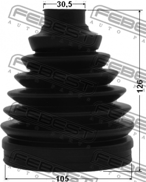 Пыльник ШРУСа внешний TOYOTA LAND CRUISER PRADO 120 2002-2009 0117P-GRJ150 0117P-GRJ150 FEBEST