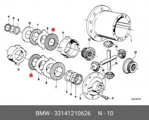 диск дифференциала!\ BMW E12 33 14 1 210 626 BMW
