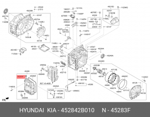 БОЛТ M10 45284-2B010 452842B010 HYUNDAI KIA