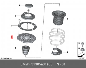 Опорная подушка амортизац. стойки Пд BMW 31305A01E35 BMW