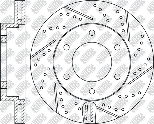 Диск тормозной TOYOTA Land Cruiser (02-10) LEXUS GX470 (02-09) передний (1шт.) N RN1220DSET NIBK