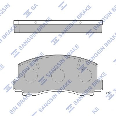Колодки тормозные дисковыеMitsubishi Galant 1.6 84-87 SP1211 SP1211 SANGSIN