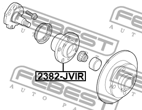 ступица задняя!\ Audi A3 96>, VW Golf/Bora 97> 2382-JVIR FEBEST