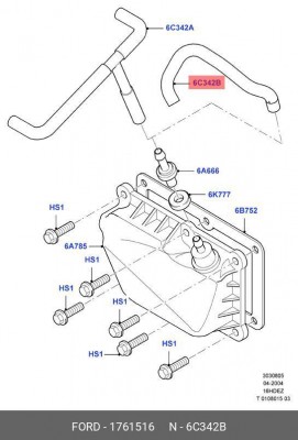 ПАТРУБОК 1761516 1 761 516 FORD