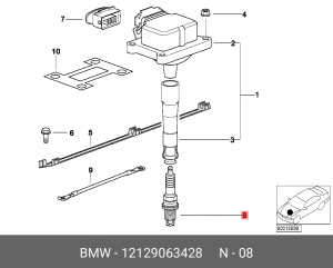 Свеча зажигания BMW M50 12 12 9 063 428 BMW