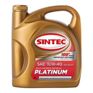 801958 масло моторное Sintec PLATINUM SAE 10W-40 API SN/CF 4л 801958 SINTEC