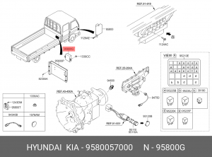 Блок управления HYUNDAI HD65,78 дв.D4DD светом OE 9580057000 HYUNDAI KIA