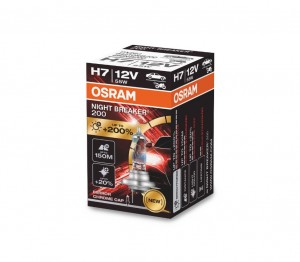 Лампа 12V H7 55W PX26d +200% 3700K Night Breaker 200 OSRAM 64210NB200 OSRAM