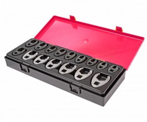 Набор ключей разрезных 10-19мм 3/8" , 21-27мм 1/2" односторонних 16 предметов в  JTC-K6161 JTC TOOLS