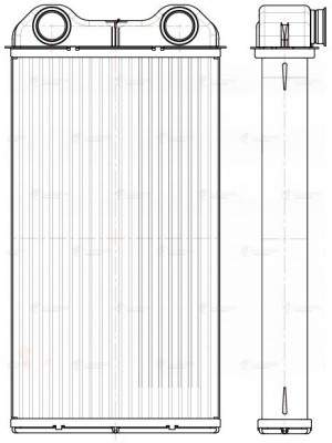 Радиатор отоп. для а/м Opel Vivaro 01-/Renault Trafic 01- LRh2145 LRH 2145 LUZAR