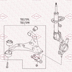 Рычаг передней подвески нижний R HYUNDAI Tucson 04-KIA Sportage 04- TEE1709R TEE1709R TATSUMI