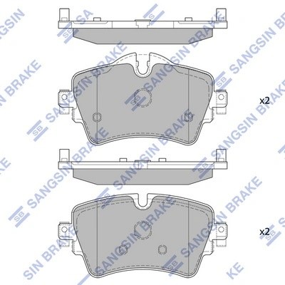 Колодки дисковые передние BMW 2 F45/F43, MINI Clubman 13 SP4005 SP4005 SANGSIN