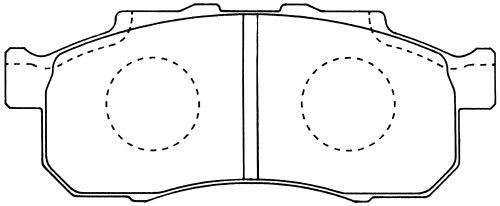 D5034 колодки дисковые передние!\ Mitsubishi Pajero 2.3TD/2.5TD 82-90 D5034 MK KASHIYAMA