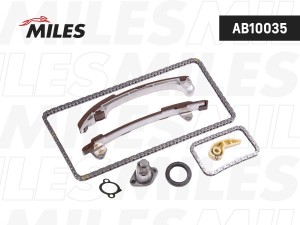 Комплект цепи ГРМ TOYOTA AVENSIS 2.0i/2.4i 16V 1AZFE/2AZFE 01- без звезды (INA 5 AB10035 MILES