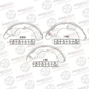Колодки тормозные барабанные AVANTECH AVS0501 AVANTECH