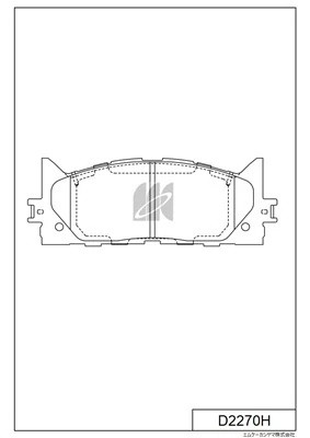 Колодки тормозные дисковые пер. TOYOTA CAMRY (V4/V5) 06 D2270H D2270H MK KASHIYAMA