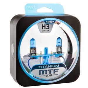 Лампа 12V H3 55W РK22s бокс (2шт.) Titanium MTF HTN1203 MTF