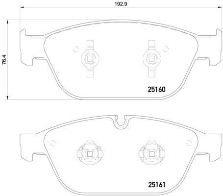P85128 колодки дисковые передние!\ Audi A8 quattro 4.2FSi/4.2TDi 09> P85128 BREMBO