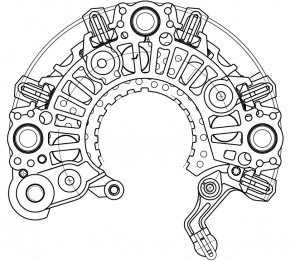 Мост диодный генератора для а/м Mercedes-Benz C (W204) (12-)/E (W212) (09-) 1.6T VDB 1502 START VOLT