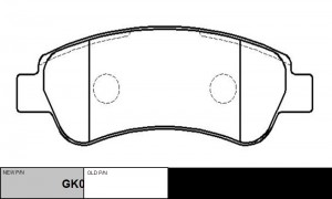 Колодки тормозные CITROEN Jumper 2006 ~ / Jumper 2011 ~ FIAT Ducato 2006 ~ 2014  GK0907 CTR