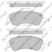 Колодки тормозные PEUGEOT 308 (13-) передние (4шт.) SANGSIN SP4208 SANGSIN