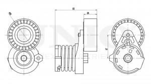 Ролик с натяжителем приводного ремня TNS-10239 UNIO