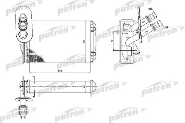 Радиатор печки PRS2074 PRS2074 PATRON
