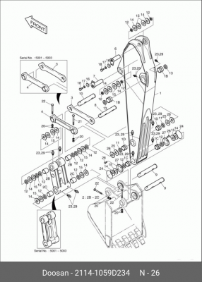 2114-1059D234 Шайба регулировочная 2114-1059D234 DOOSAN