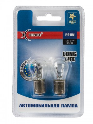 Лампа 12V P21W BA15s 3200К блистер (2шт.) Long Life XENITE 1007112 XENITE