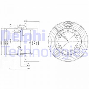 BG3399 диск тормозной задний!\ MB Sprinter, VW LT 96> BG3399 DELPHI