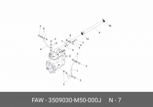Трубка FAW J6 компрессора OE 3509030M50000J FAW