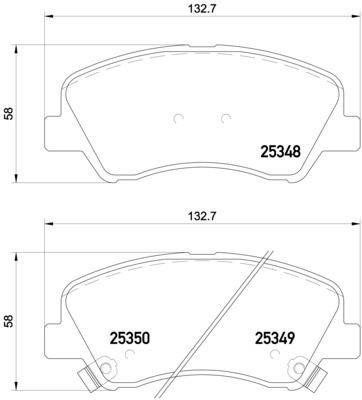 Колодки тормозные P18025 P18025 BREMBO