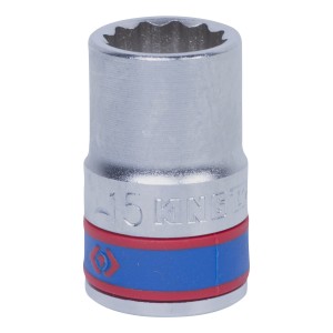головка торцевая! стандартная двенадцатигранная 1/2'', 15 мм\ 433015M KING TONY