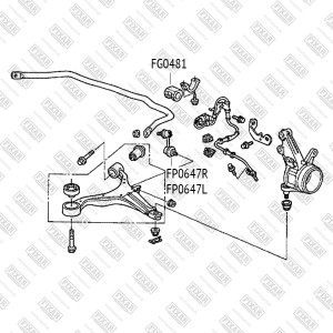 втулка стабилизатора!\ Honda CR-V 01> FG0481 FIXAR
