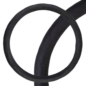 Оплетка руля (XXL) 45-47см черная замша SKYWAY S01101076 SKYWAY