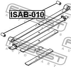 сайлентблок задней рессоры!\Isuzu Elf ISAB-010 FEBEST