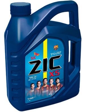 Масло моторное полусинтетическое ZIC Х5 10W-40 6л 172622 172622 ZIC