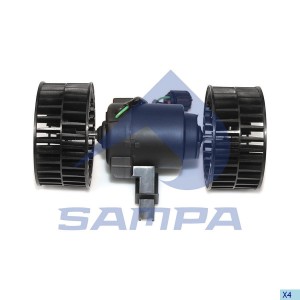 Мотор отопителя SCANIA 4 series (95-) в сборе с крыльчаткой SAMPA 042206 SAMPA