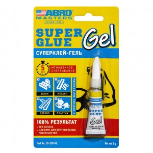 Клей супер "ABRO" (3 г) (гель) SG330R ABRO