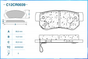 Тормозные колодки задние Low Metallic C12CR0039 C12CR0039 CWORKS