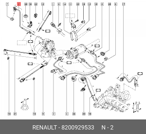 ДАТЧИК ТЕМПЕРАТУРЫ ВЫХЛ. ГАЗОВ 8200929533 8200929533 RENAULT